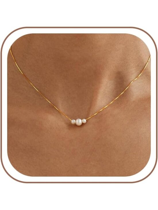 Jewelry - Trendy Gold Pearl Necklace for Women - Elegant Wedding & Bridesmaid Jewelry Gift